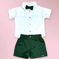 Conjunto Luiz - verde - Ateliê NewBaby