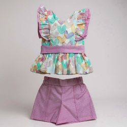 CONJUNTO MALU - rosa - Ateliê NewBaby