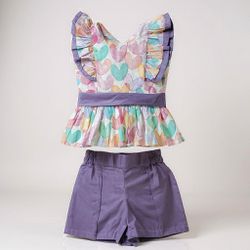 CONJUNTO MALU - LILÁS - Ateliê NewBaby