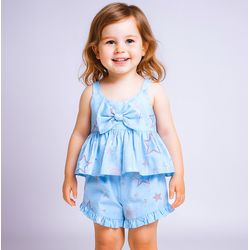 Conjunto Sara Laço - estrela rose - Ateliê NewBaby