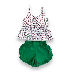 Conjunto Sara verde - Ateliê NewBaby