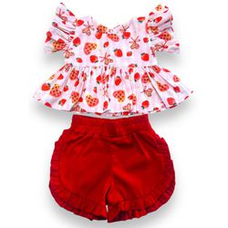 Conjunto Cria Moranguinho - Ateliê NewBaby