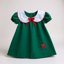 VESTIDO TRAPEZIO FRAN-VERDE - Ateliê NewBaby