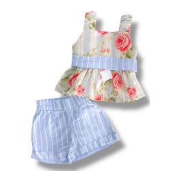 Conjunto Mariana azul - Ateliê NewBaby