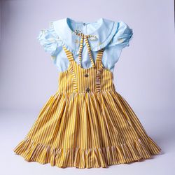 CONJUNTO JARDINEIRA ALEXA-ESTRELA DOURADA - Ateliê NewBaby