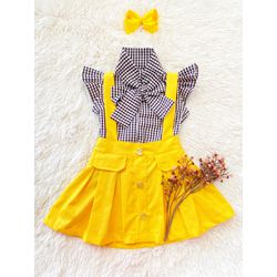 Jardineira Bianca - Amarela - Ateliê NewBaby