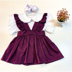 Jardineira Lany - Uva-branco - Ateliê NewBaby
