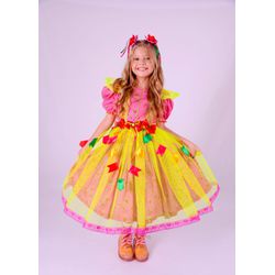 Vestido Junino Luxo Anarriê estampa exclusiva digi... - Ateliê NewBaby