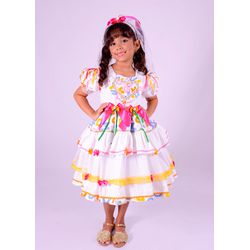 Vestido Junino luxo Noivinha coração - Ateliê NewBaby