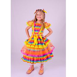 Vestido Junino Luxo Ana Julia- estampa exclusiva d... - Ateliê NewBaby