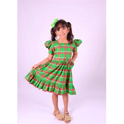 Vestido Beatriz - mangas bufantes - Ateliê NewBaby