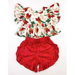 Conjunto Cria - Laço Natalino - Ateliê NewBaby