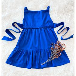 Vestido Marisol -azul Royal - Ateliê NewBaby