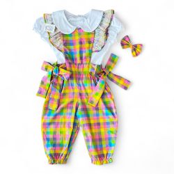 Conjunto macacão baby com blusa - Ateliê NewBaby