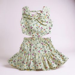 MACAQUITO DAFYNE FLORAL BEGE - Ateliê NewBaby
