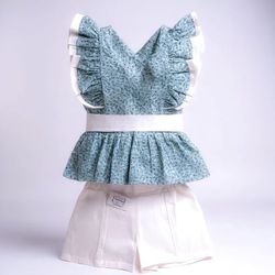 CONJUNTO MALU -FLORAL OFF/BRANCO - Ateliê NewBaby