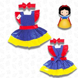 Romper Saia Branca De Neve - Ateliê NewBaby