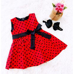 Vestido Rodado Laço Na Cintura - Joaninha - Ateliê NewBaby