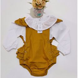 Romper Paula - Mostarda - Ateliê NewBaby