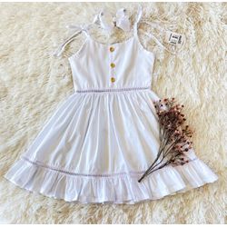 Vestido Ariana - Branco - Ateliê NewBaby