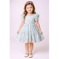 VESTIDO Betina-estrela rose - Ateliê NewBaby