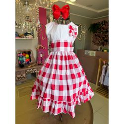 Vestido Elba - vermelho - Ateliê NewBaby