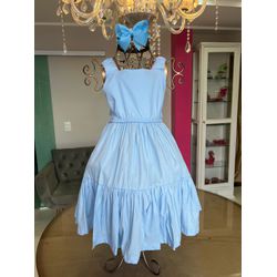 Vestido Hadassa azul bb - Ateliê NewBaby