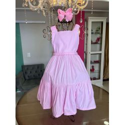 Vestido Hadassa rosa - Ateliê NewBaby