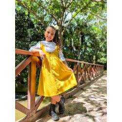 Vestido Botões Com Blusa -mostarda - Ateliê NewBaby