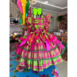 Vestido Junino Luxo Mangueira - Ateliê NewBaby