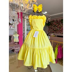 Vestido Marilia amarelo - Ateliê NewBaby