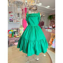 Vestido Marilia verde - Ateliê NewBaby