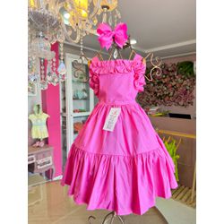 Vestido Marilia rosa - Ateliê NewBaby