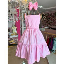 Vestido Marisol rosa - Ateliê NewBaby