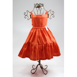 Vestido Marisol Laranja - Ateliê NewBaby