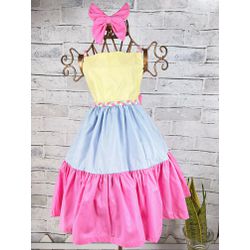 Vestido Marisol Candy Collor - Ateliê NewBaby