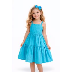 Vestido Marissol - Azul - Ateliê NewBaby