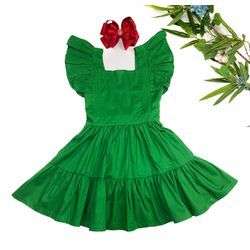 Vestido Mell verde - Ateliê NewBaby