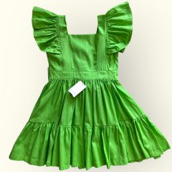 Vestido Mell verde primavera - Ateliê NewBaby