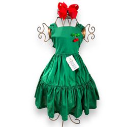 Vestido Thailla verde - Ateliê NewBaby