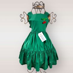 Vestido Thailla verde - Ateliê NewBaby