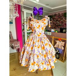 Vestido Vanessa floral - Ateliê NewBaby