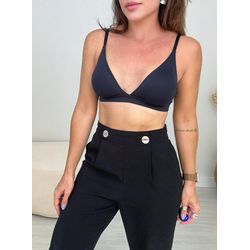 Sutiã Triangulo Alongado Preto - 274841 - ATELIÊ DA LINGERIE