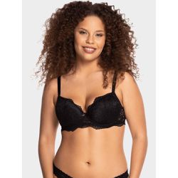 Sutiã Meia Taça Rendado Preto - 500011 - ATELIÊ DA LINGERIE