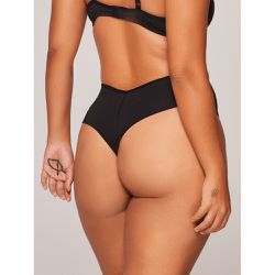Calcinha Fio Dental Microfibra Preto - 201702 - ATELIÊ DA LINGERIE