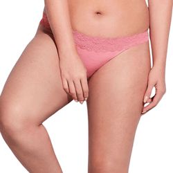 Calcinha Modal Com Renda Rosa - 3532 - ATELIÊ DA LINGERIE