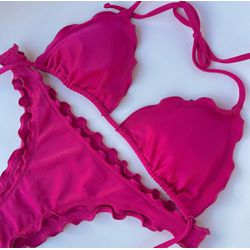 Biquini Cortininha Ripple Pink - 510884 - ATELIÊ DA LINGERIE