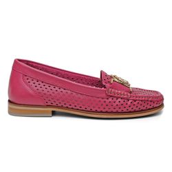 Mocassim Feminino Clássico em Couro com Fivela cor... - Ateliê Mario Mello