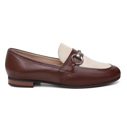 Loafer Feminino em Couro com fivela cor Café - 150... - Ateliê Mario Mello