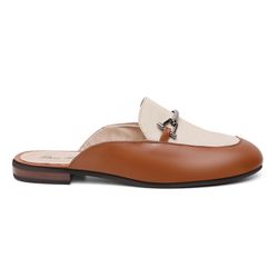 Mule Feminino Clássico em Couro cor Caramelo - 160... - Ateliê Mario Mello